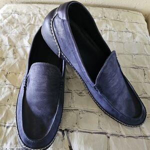 Cole Haan Men's Navy Leather Driving Loafers